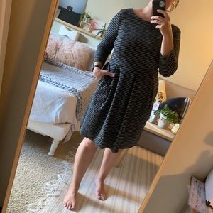 Black striped Merona dress. Size large